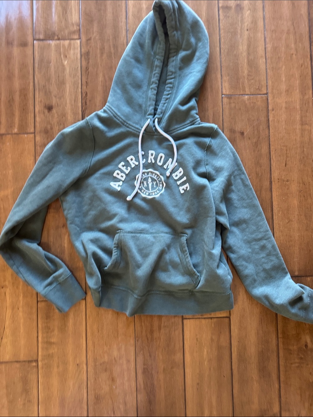 Vintage Abercrombie & Fitch Sage Green Pullover Hoodie size - woman’s medium.